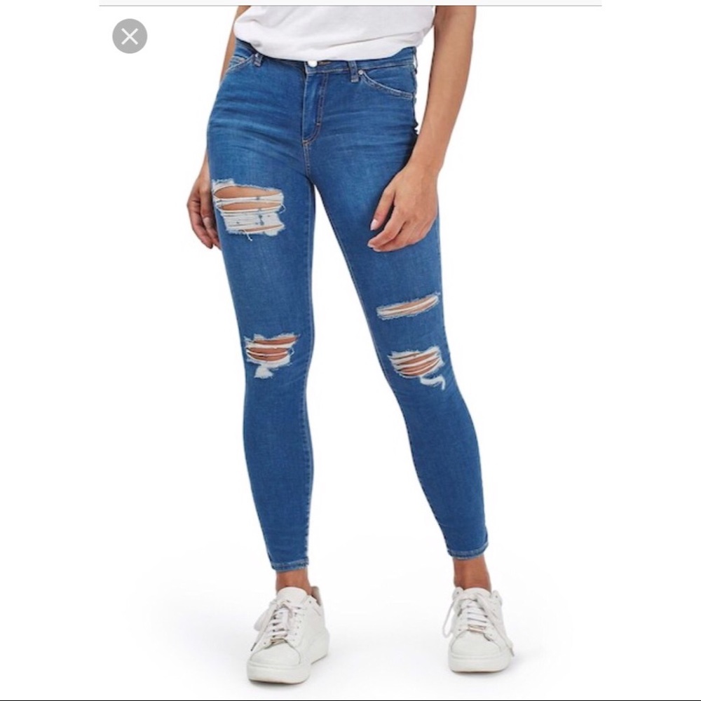Topshop Leigh Ripped Skinny Jeans
